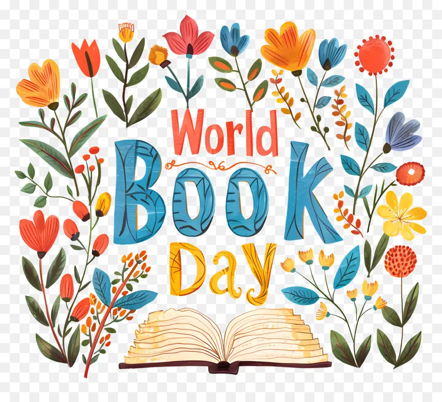 Hari Buku Dunia，Desain Bunga PNG