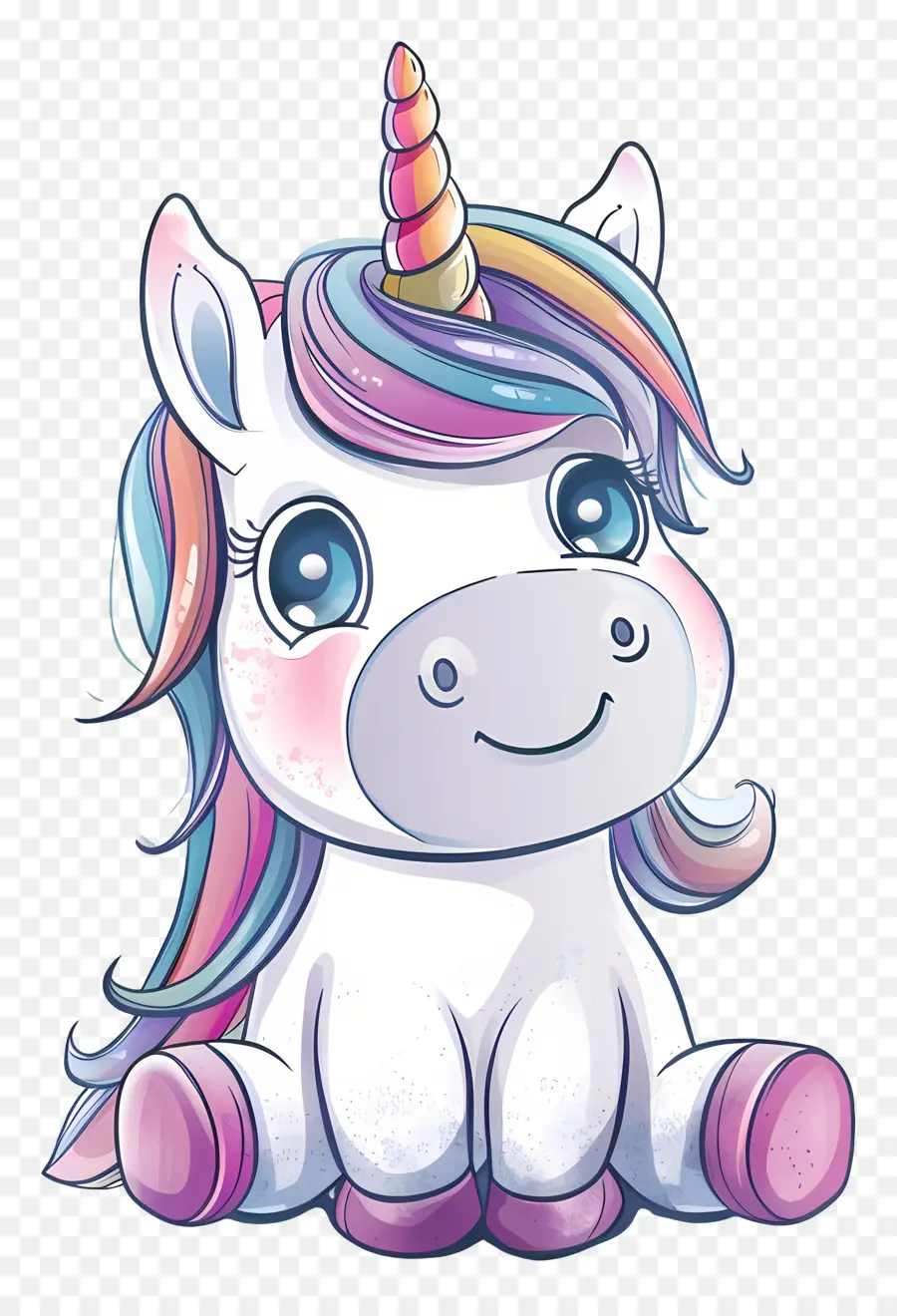 Bayi Unicorn Yang Kawaii，Unicorn Yang Lucu PNG