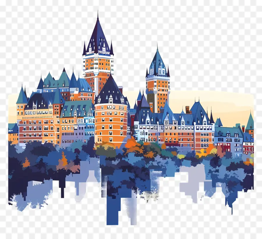 Quebec City Skyline，Kastil PNG