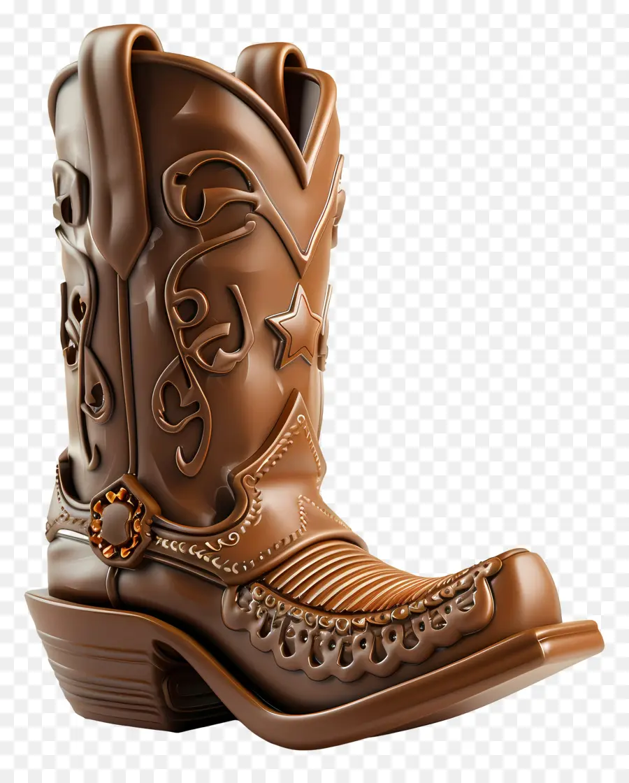Sepatu Koboi，Desain Mewah PNG