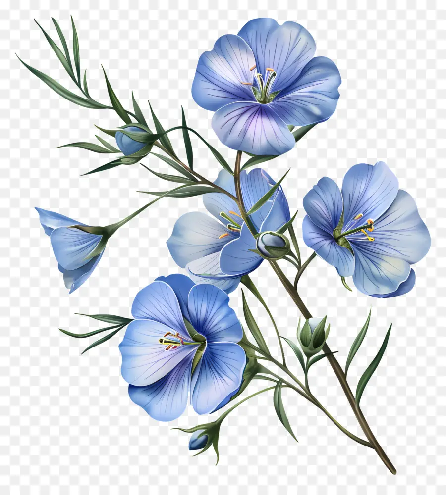 Linum Perenne Biru，Bunga Biru PNG