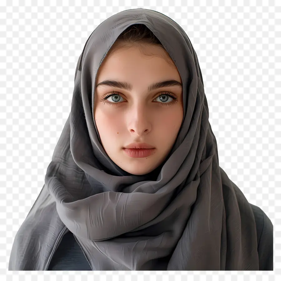 Hijab Wanita Potret，Jilbab PNG