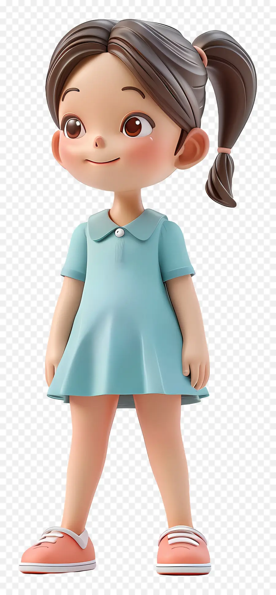 Gadis Kecil Berdiri，Karakter Kartun PNG
