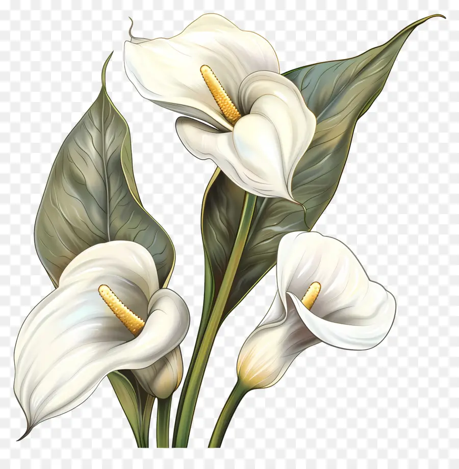 Calla Lily，Bunga Putih PNG