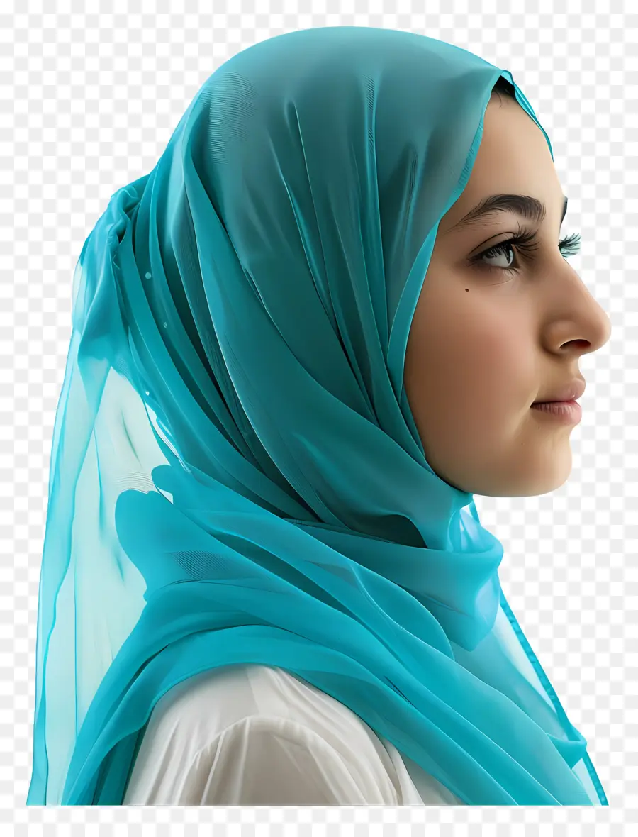 Hijab Teal，Wanita PNG