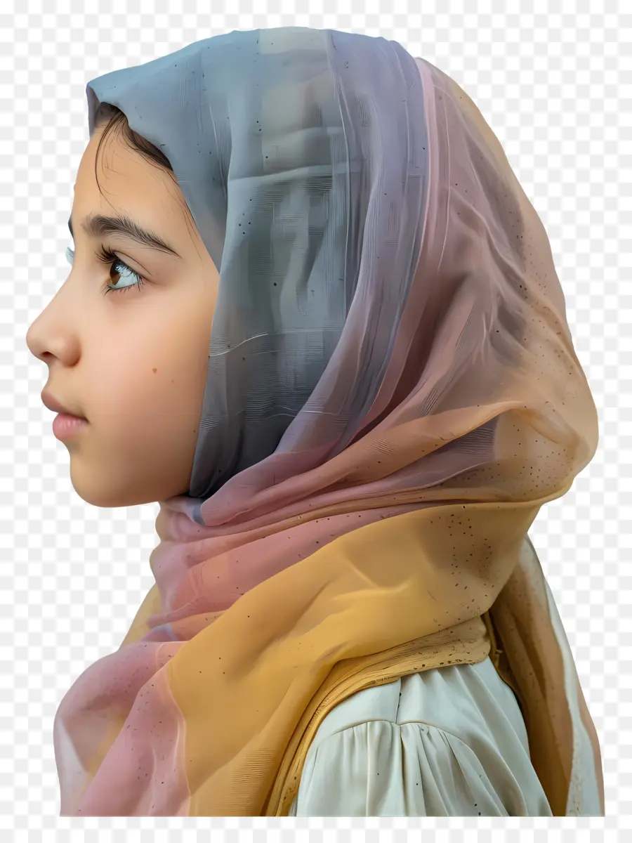 Hijab Pastel，Gadis PNG