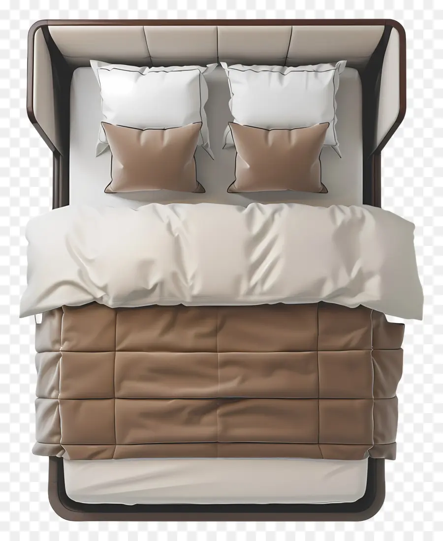 Tempat Tidur Ratu，Tempat Tidur Dengan Bantal PNG