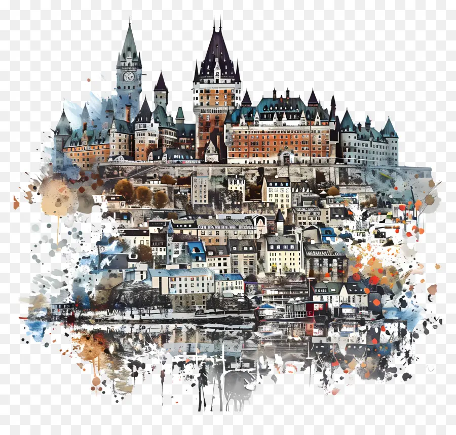 Quebec City Skyline，Cakrawala Kota PNG