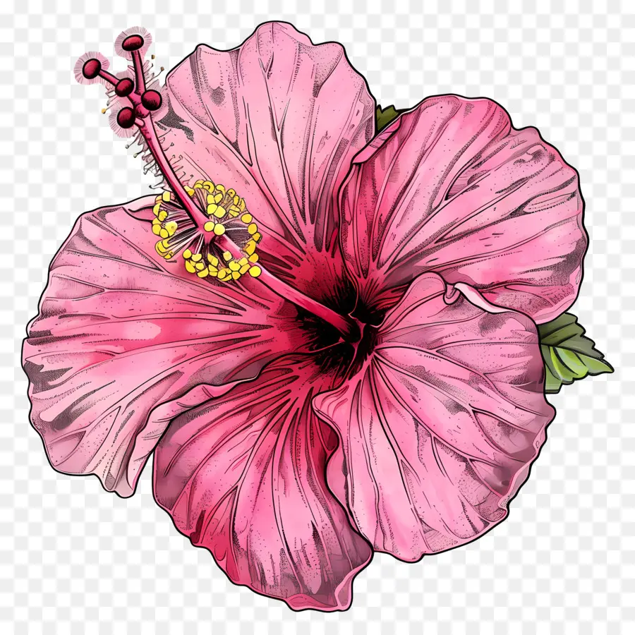 Hibiscus Pink，Kembang Sepatu PNG