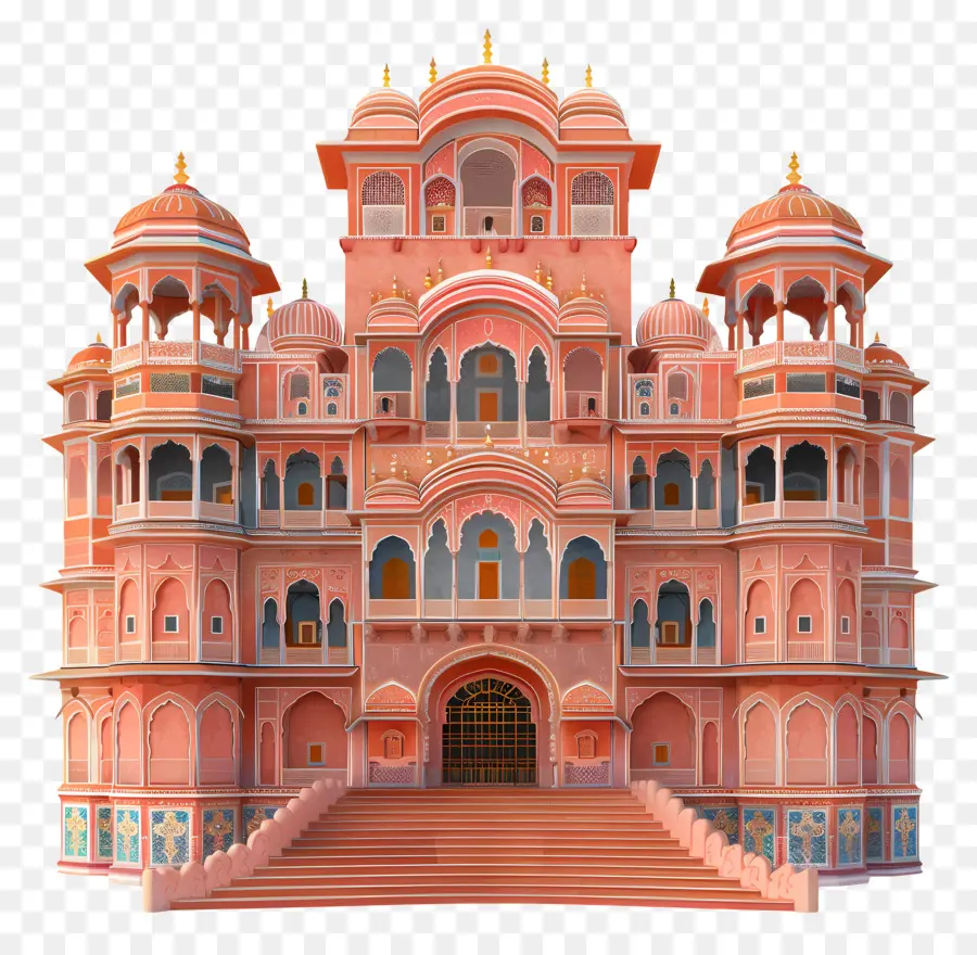 Istana Jaipur，Pink Bangunan PNG