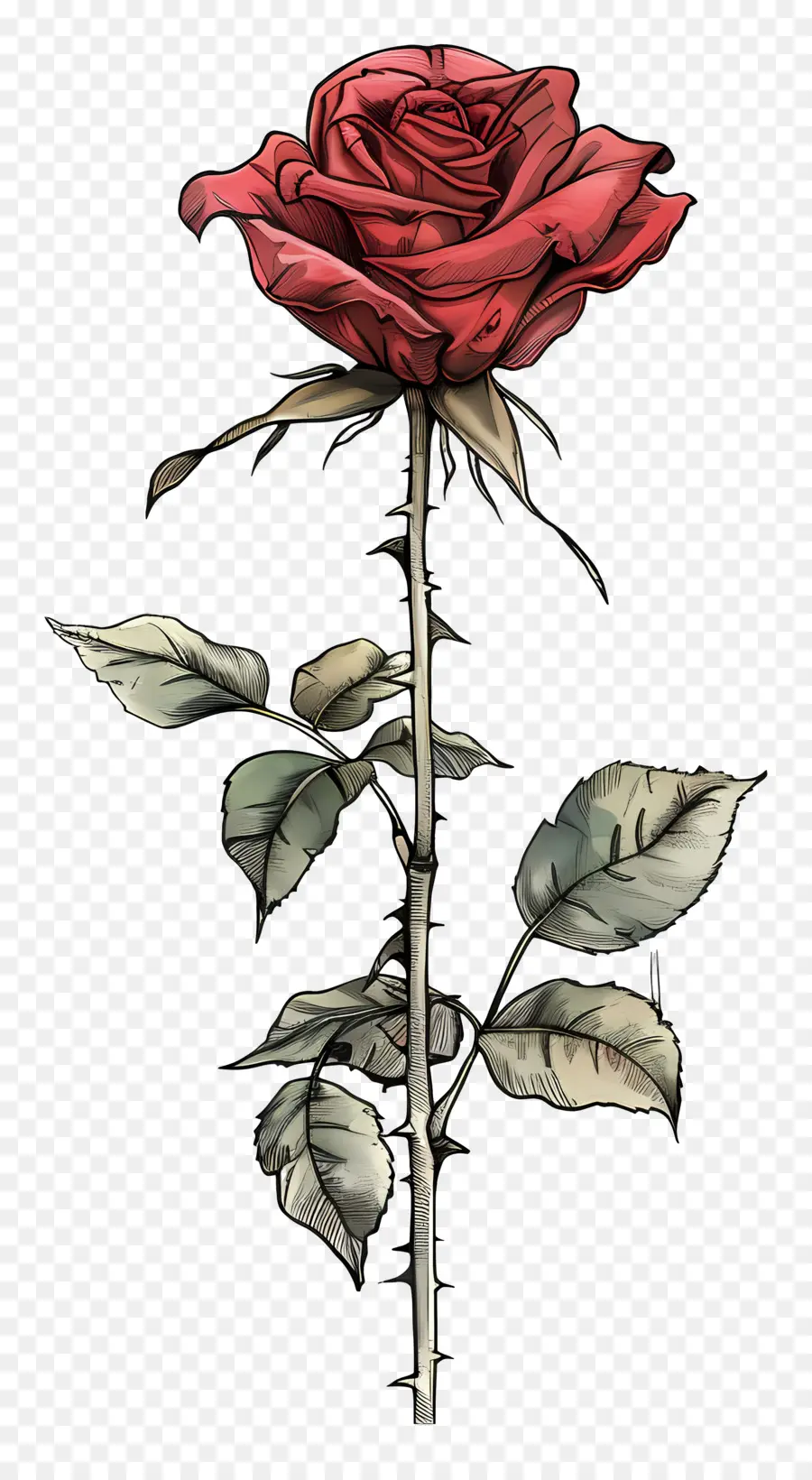Mawar Merah Batang Panjang，Mawar Merah PNG