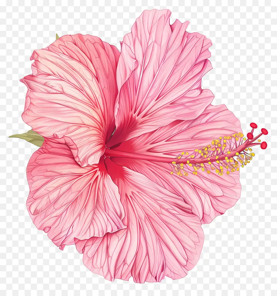 Hibiscus Pink，Bunga Kembang Sepatu PNG