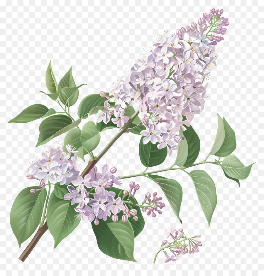 Syringa Vulgaris，Bunga Ungu PNG