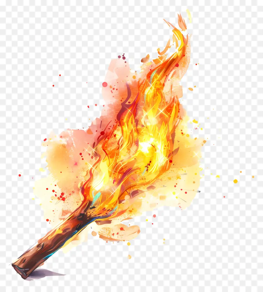 Tongkat Api，Api Obor PNG