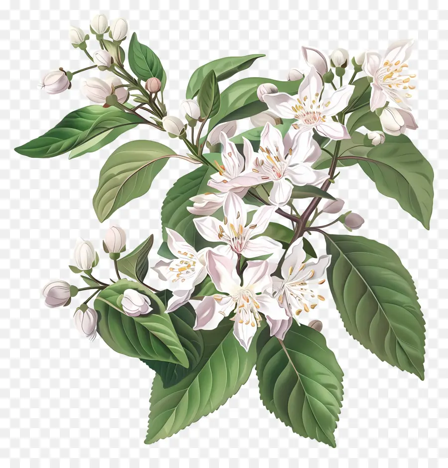 Deutzia Gracilis，Cabang Dengan Bunga PNG