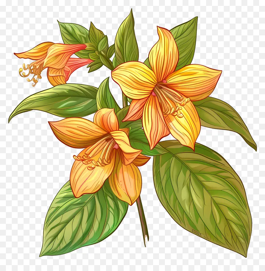 Bunga Balsam，Orange Bunga PNG
