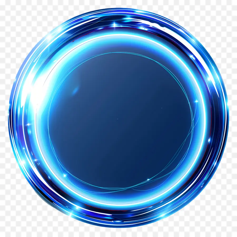 Lingkaran Biru，Bersinar PNG