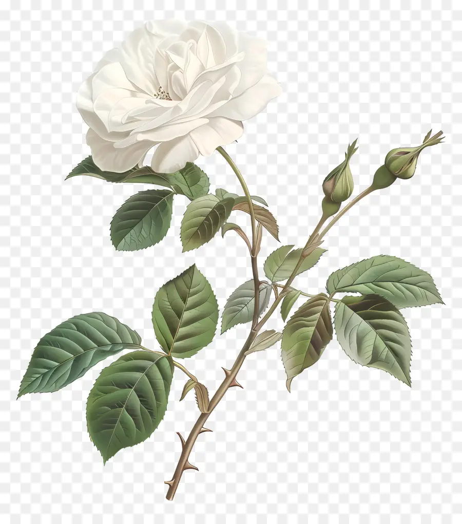 Mawar Putih，Bunga PNG