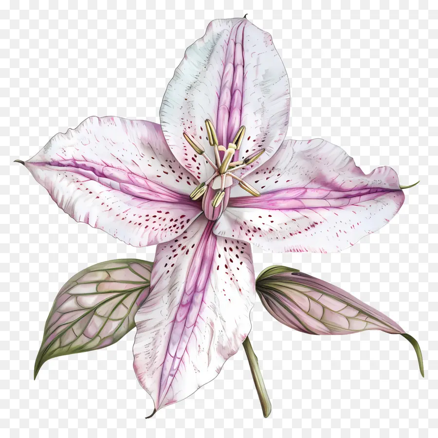 Bunga Stargazer，Bunga Lily PNG