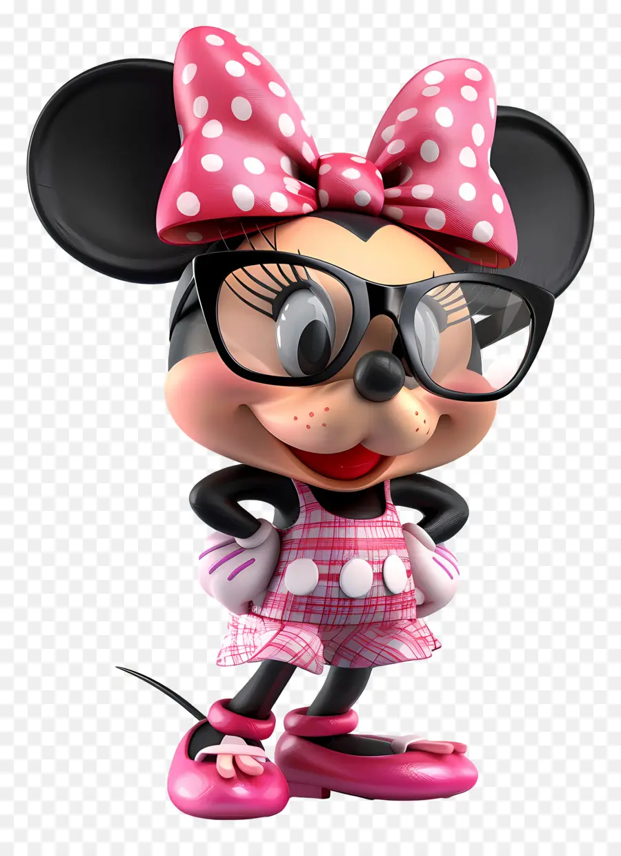 Mouse Minnie Rosa，Mini Tikus PNG
