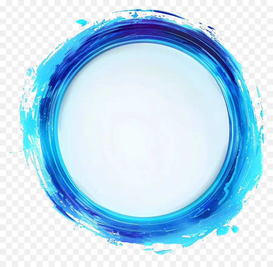 Lingkaran Biru，Seni Abstrak PNG