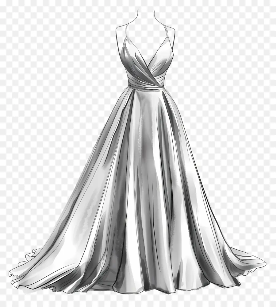 Gaun Pengantin Gaun Malam，Gaun Panjang Putih PNG