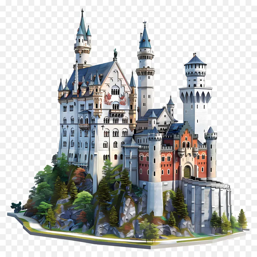 Kastil Neuschwanstein，Kastil PNG