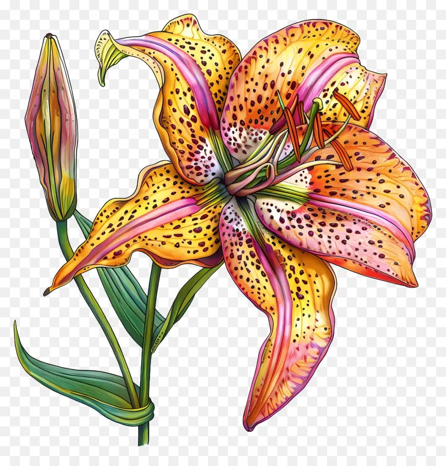 Bunga Stargazer，Lily PNG