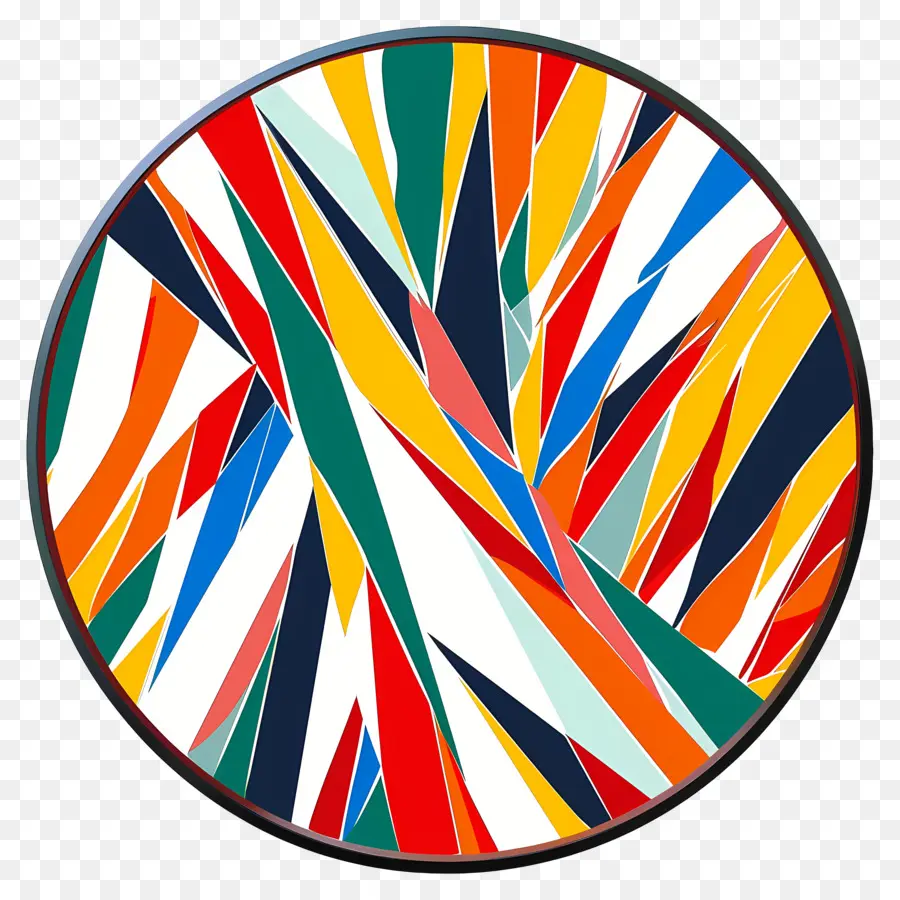 Bingkai Lingkaran，Seni Abstrak PNG