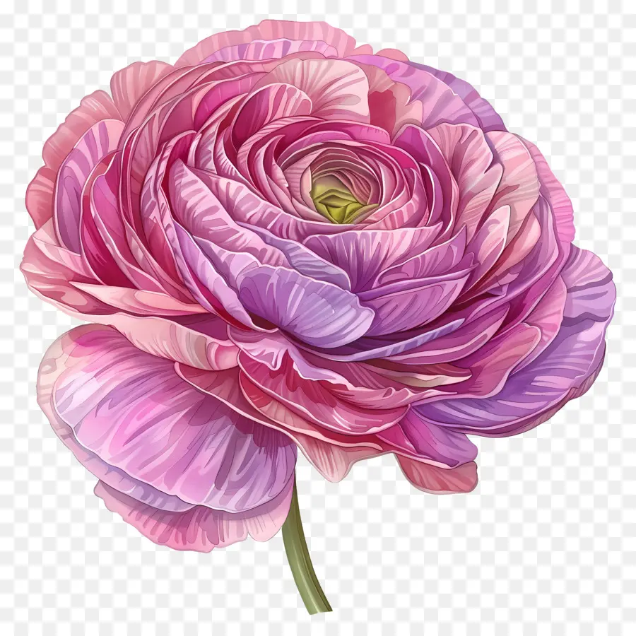 Bunga Ranunculus，Pink Rose PNG
