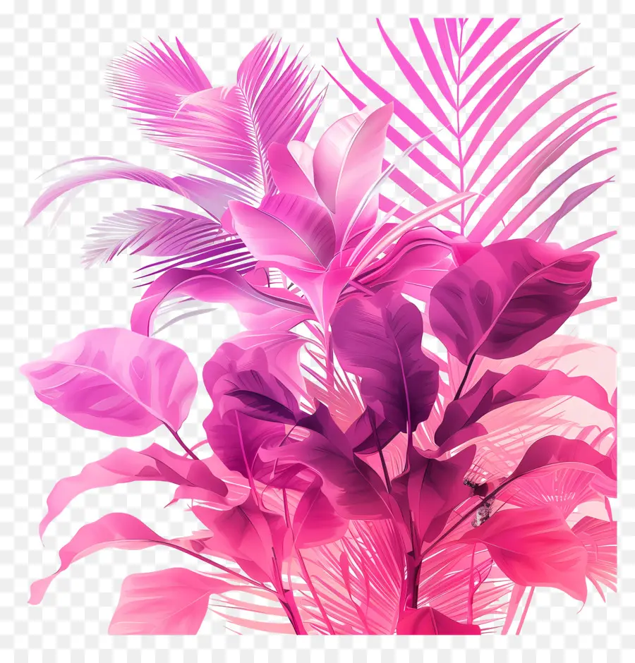 Pink Lush，Susukan Bunga Merah Muda PNG