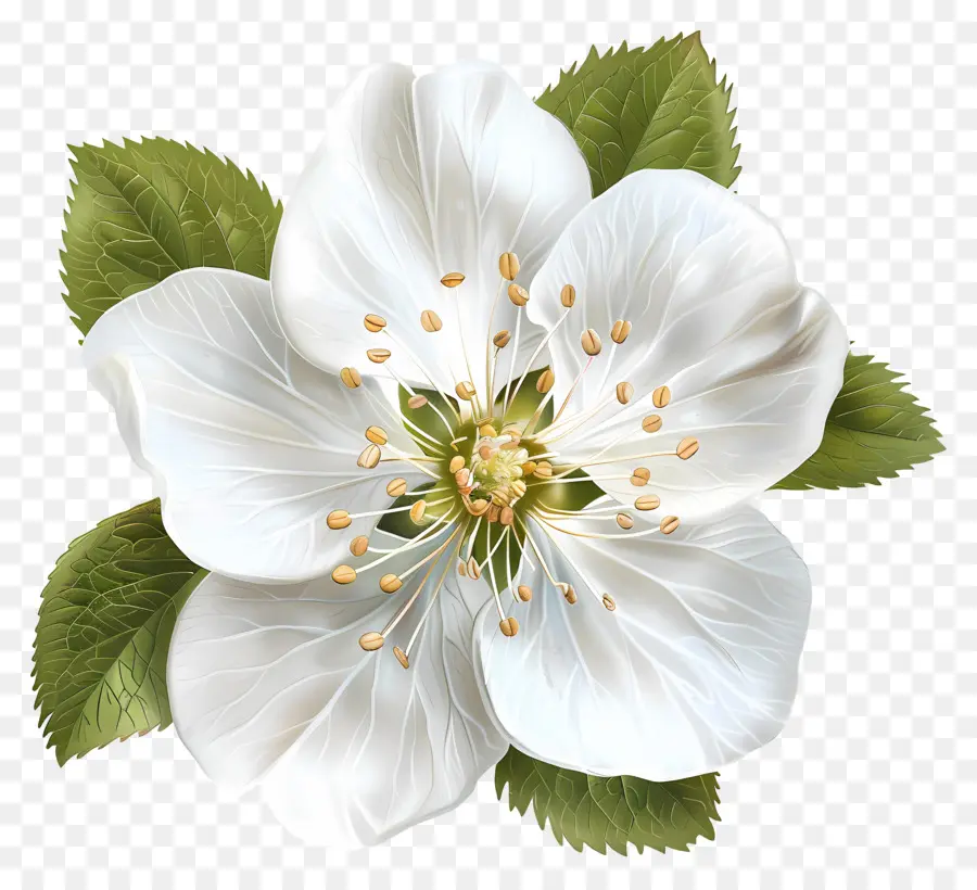 Bunga Hawthorn，Bunga Putih PNG