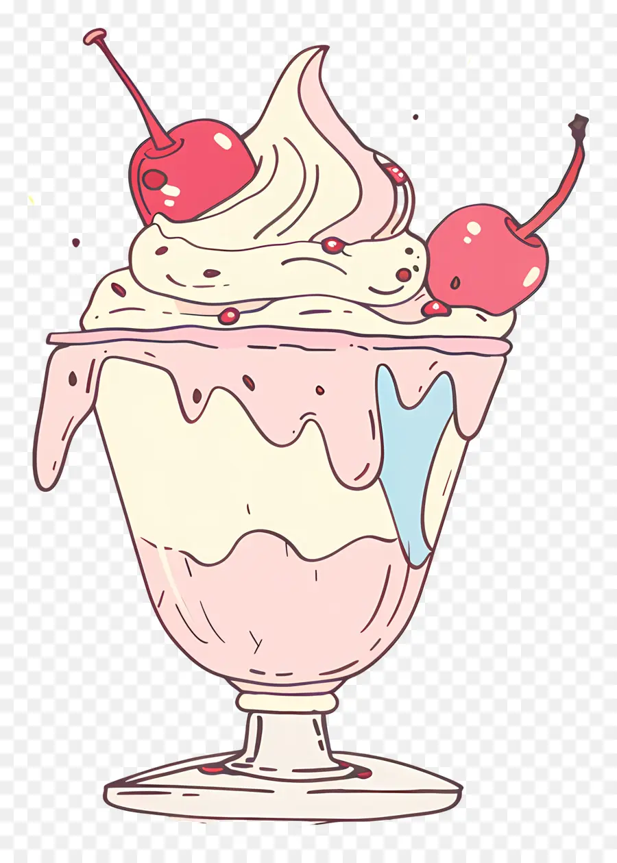 Sundae Krim，Es Krim Sundae PNG