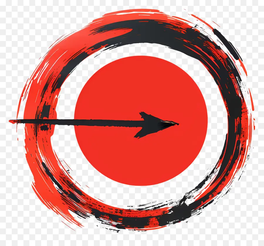 Lingkaran Merah Dengan Panah，Desain Logo PNG