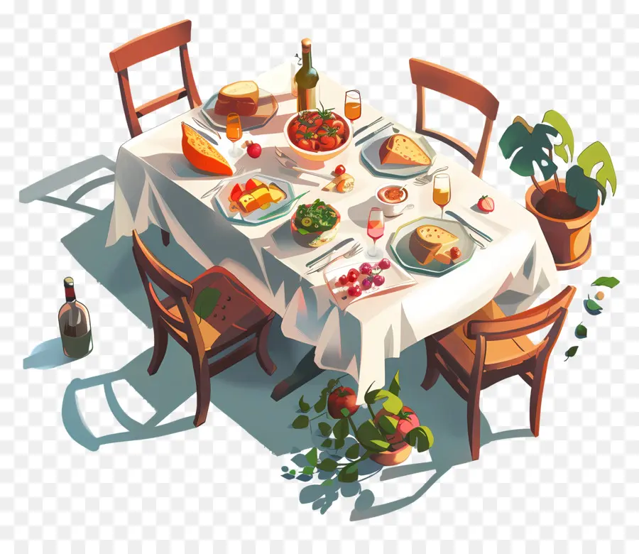 Meja Makan，Ruang Makan Formal PNG