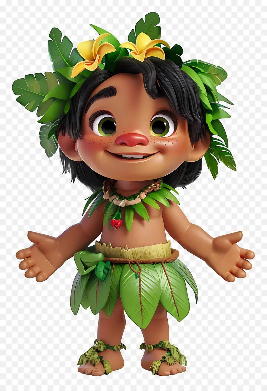 Kartun Hawaii Boy，Moana PNG