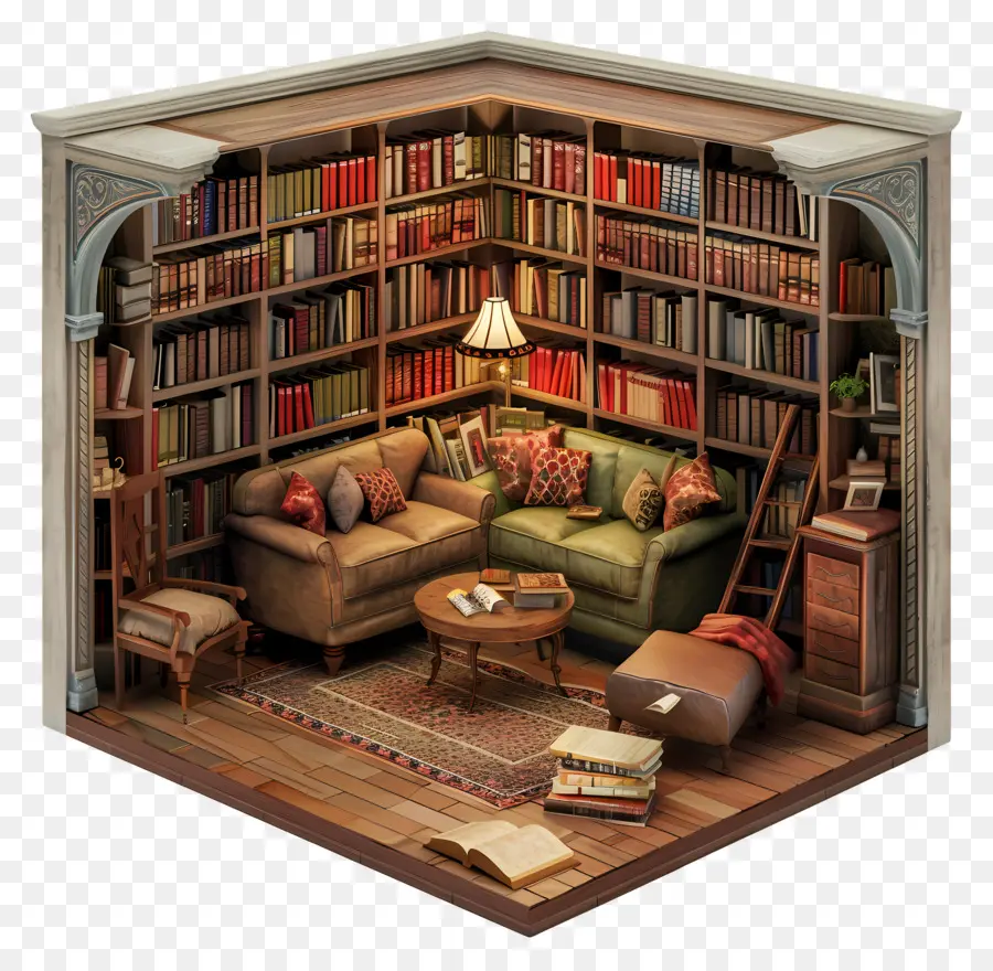 Ruang Baca，Rak Buku PNG