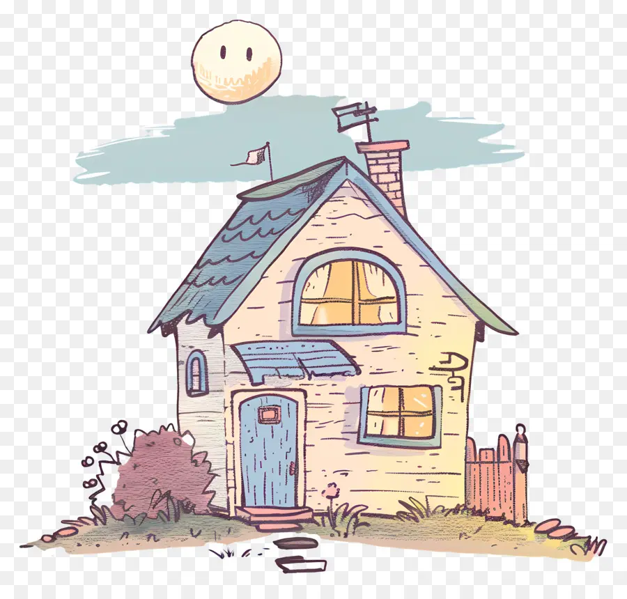 Rumah，Rumah Doodle Kecil Yang Lucu PNG