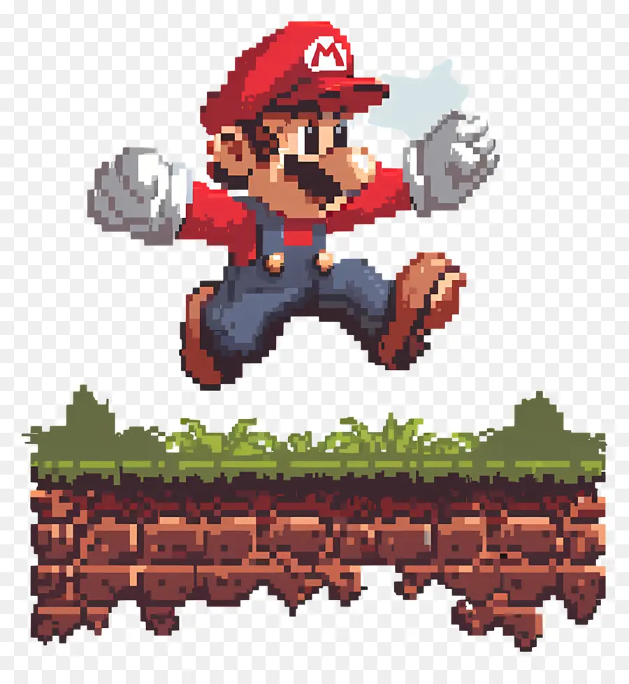 8 Bit Mario，Pixel Seni PNG