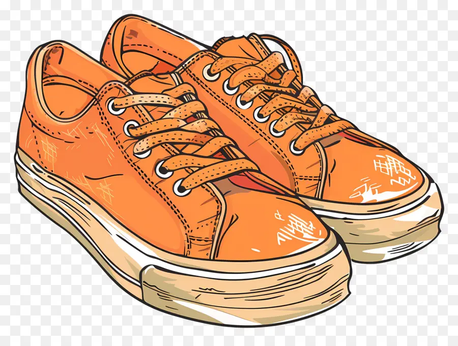 Sepatu，Sepatu Oranye PNG