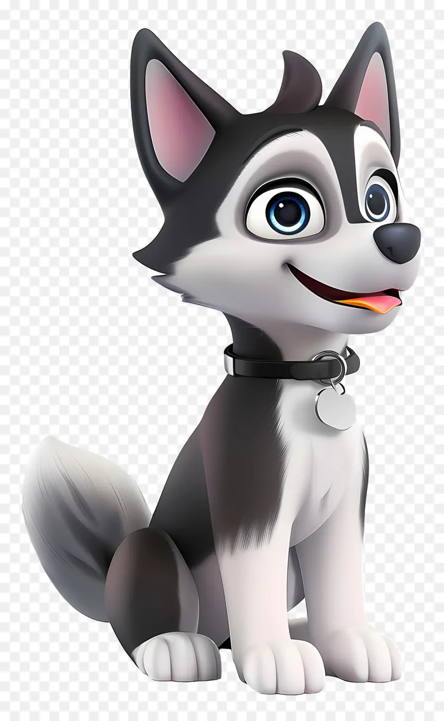 Anak Anjing Husky，Kartun Husky PNG