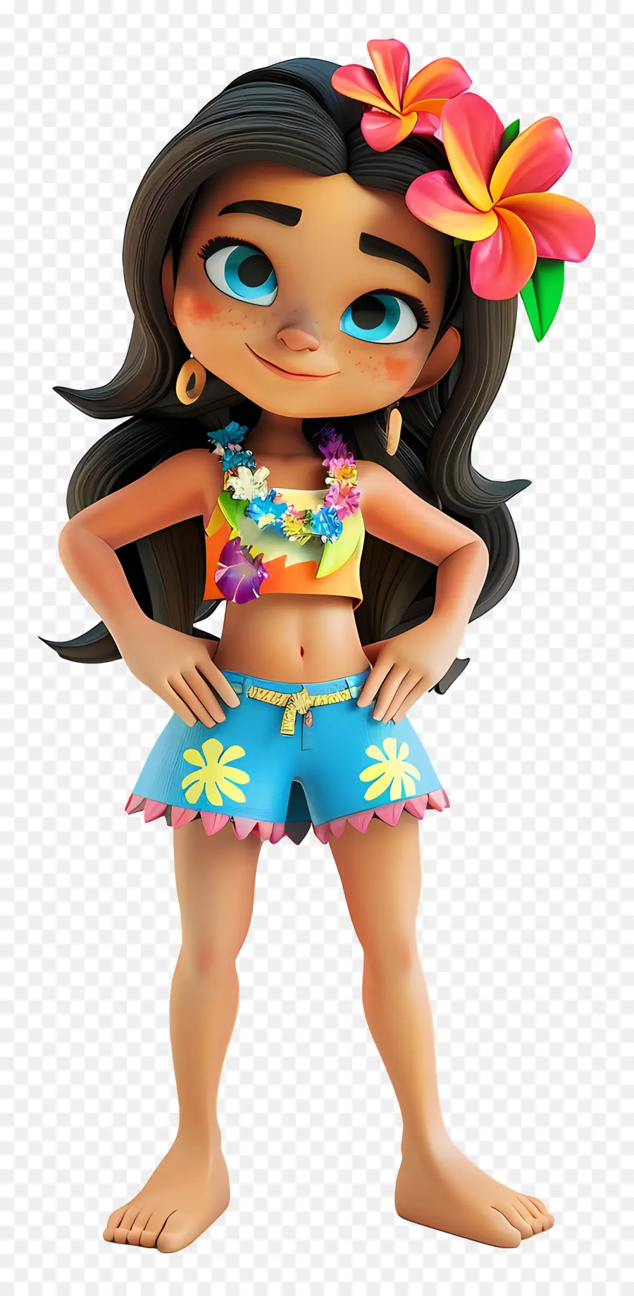 Kartun Gadis Hawaii，Pakaian Hawaii PNG