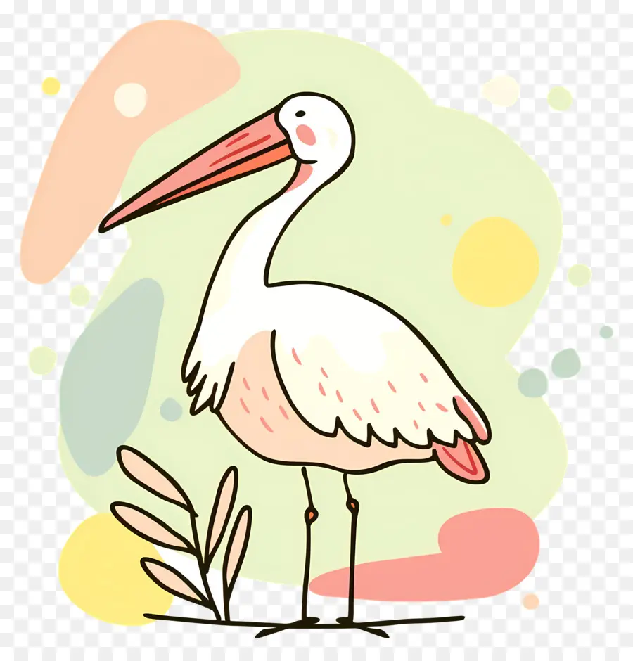 Bangau，Kartun Burung PNG