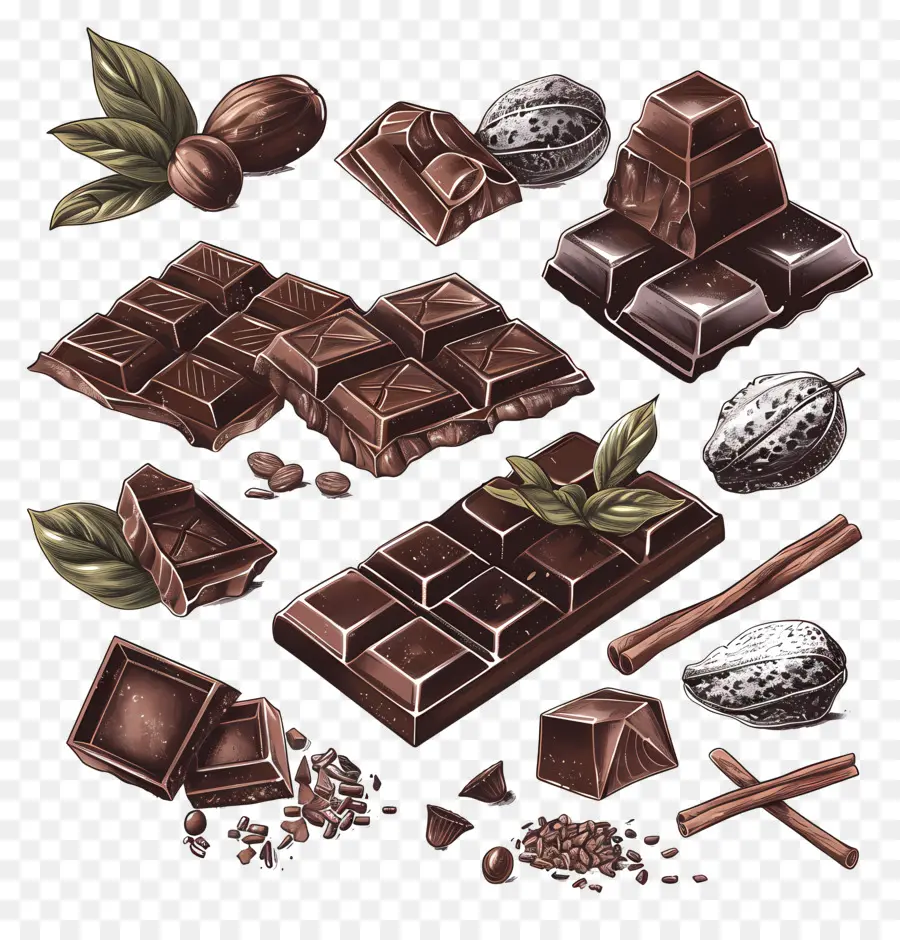 Cokelat，Potongan Cokelat PNG