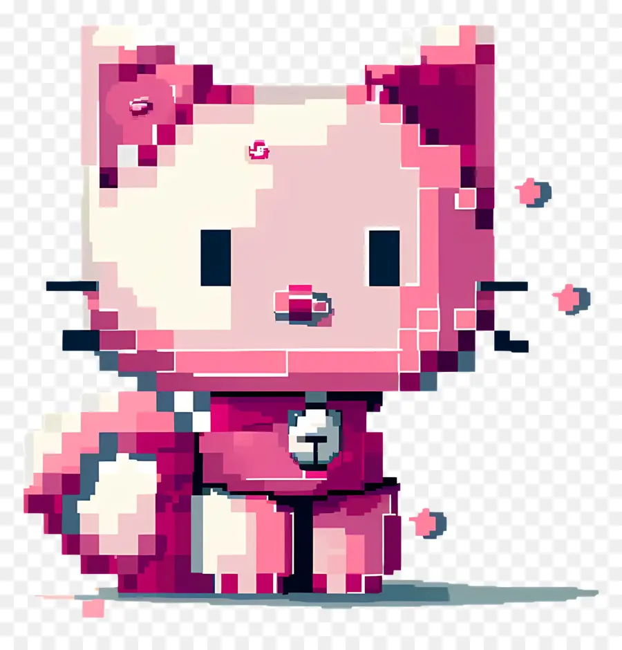 Piksel Hello Kitty，Kucing Piksel PNG