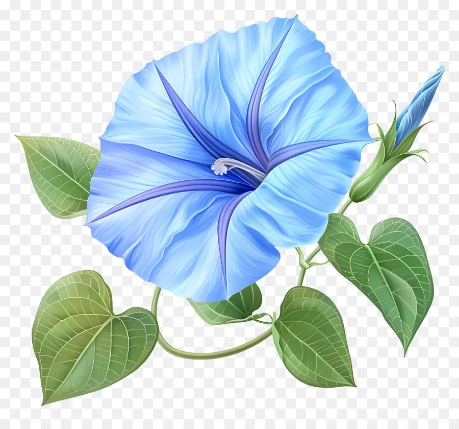 Morning Glory Flower，Bunga Biru PNG