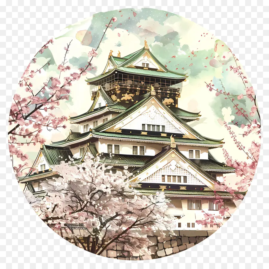 Kastil Osaka，Kastil Jepang PNG