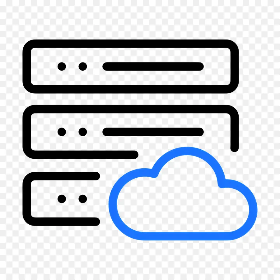 Ikon Server Cloud，Awan Biru PNG