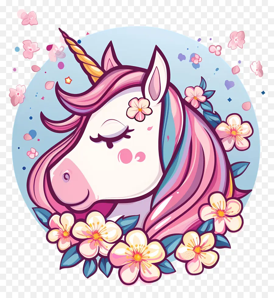 Wajah Unicorn，Unicorn Yang Lucu PNG