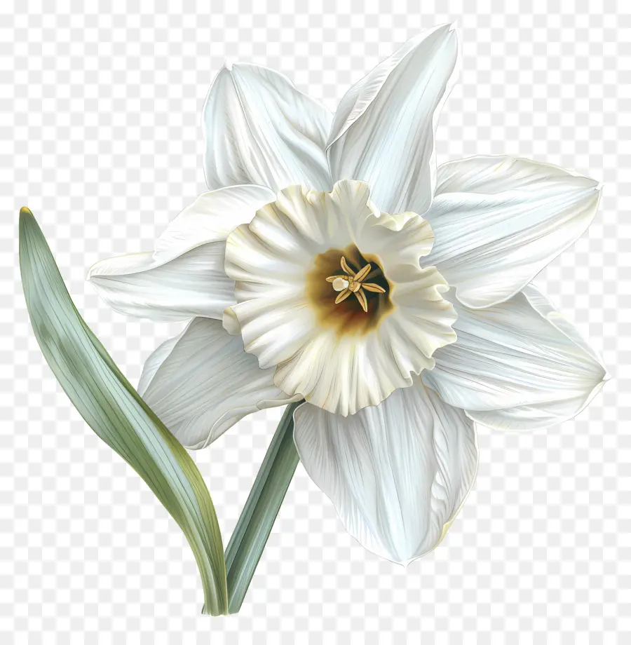 Daffodil Putih，Bunga Bakung PNG